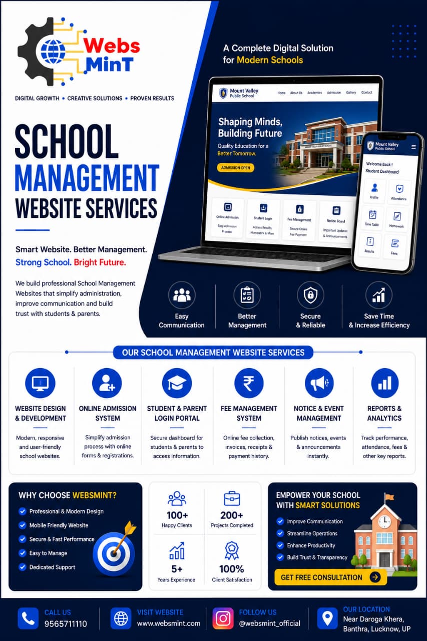 School Management Website & ERP Demo